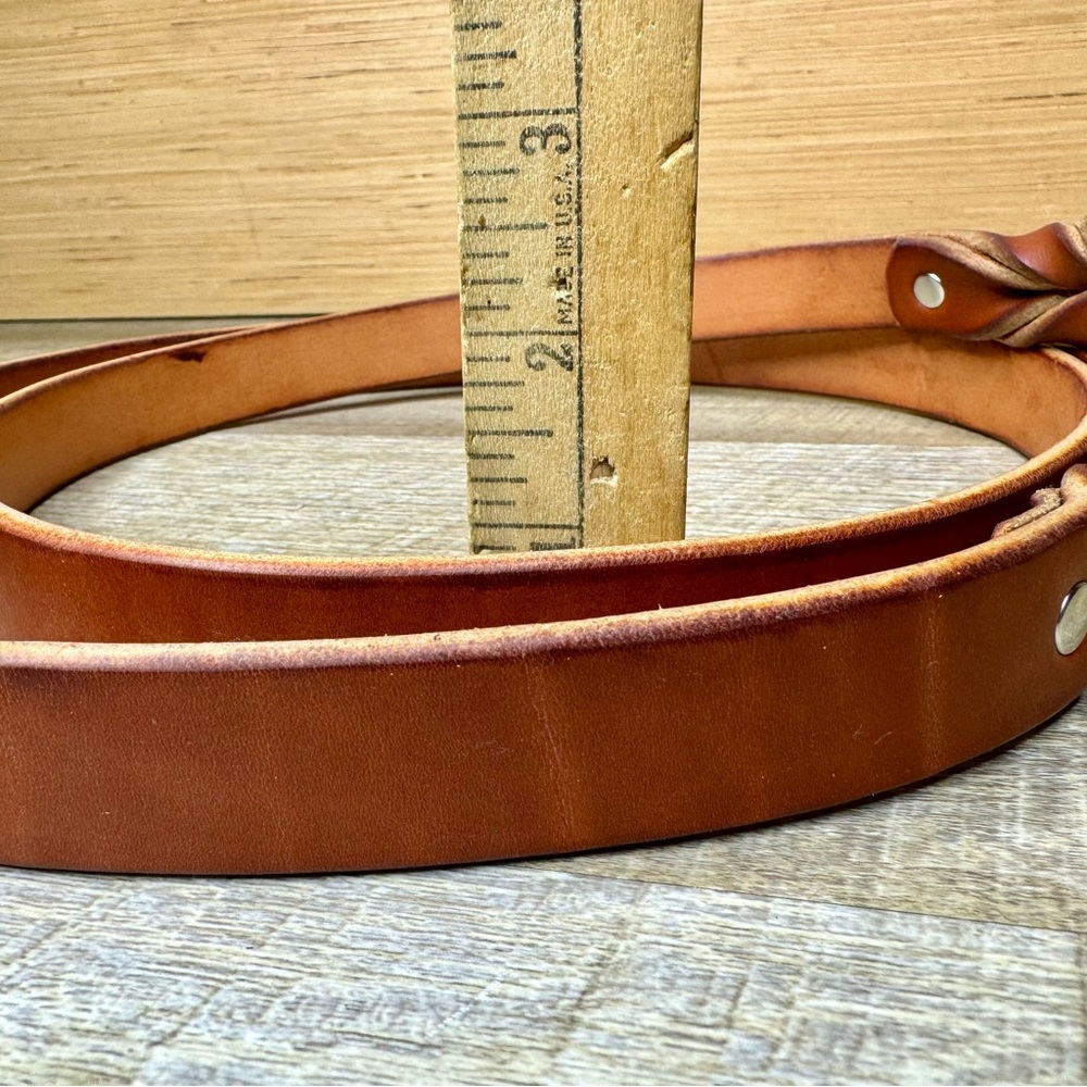 Handmade Leather Pet Leash 1”width 70”length Whicket and Craig English Bridle - Picture 6 of 11